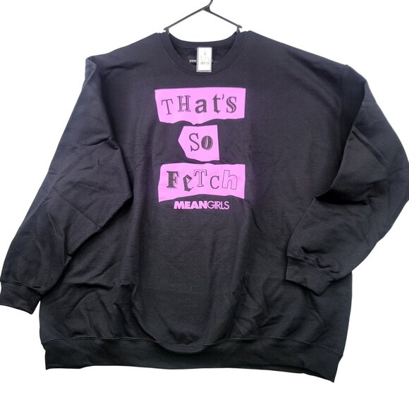Mean Girls That's So Fetch Graphic Sweatshirt Black 3X Cotton Blend - Picture 1 of 6